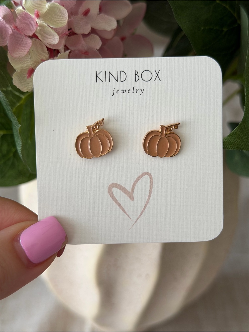 Gold Pumpkin Stud Earrings